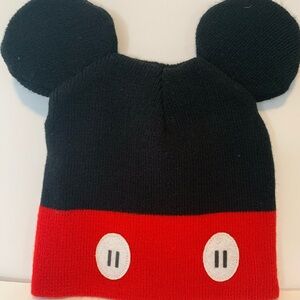 Disney Mickey Mouse Beanie Black and Red Kids Unisex OS